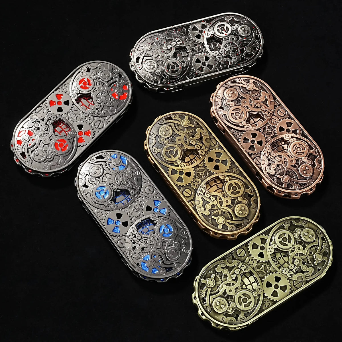 Steampunk Metal Spinner Dice Set – Unique DnD Dice Spinner - Steampunk Metal Gear Dice