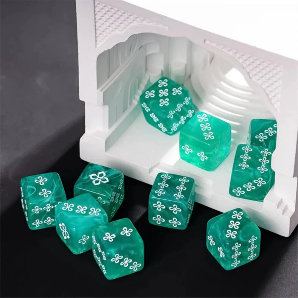 Swirl Coc Acrylic D6 Dice – DND Dice Acrylic Swirl D6 – COC, RPG, Warhammer Tabletop Dice