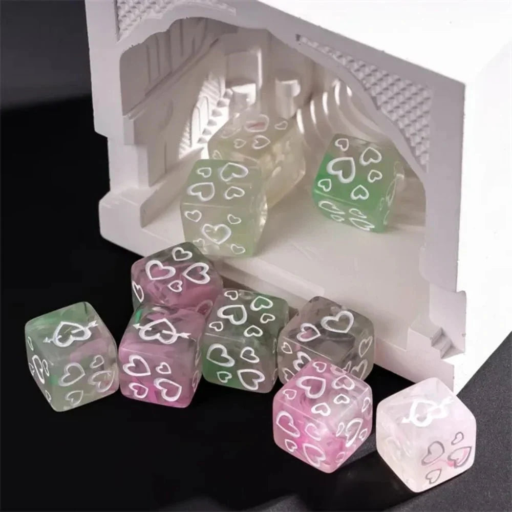 Swirl Coc Acrylic D6 Dice – DND Dice Acrylic Swirl D6 – COC, RPG, Warhammer Tabletop Dice