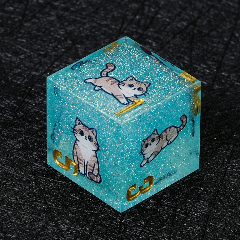 Cat Breed Resin D&D Dice Sets – Full 7-Piece Sets