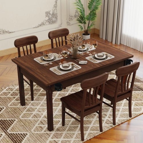 Tabletop Gaming Table – Wood – 63 - inch x 40 - inch game table with removable tabletop, in vintage brown