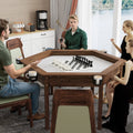 Tabletop Gaming Table – Wooden – Desktop Chess – board game table Board Game Table / Game Table for 6 Players, Hexagon