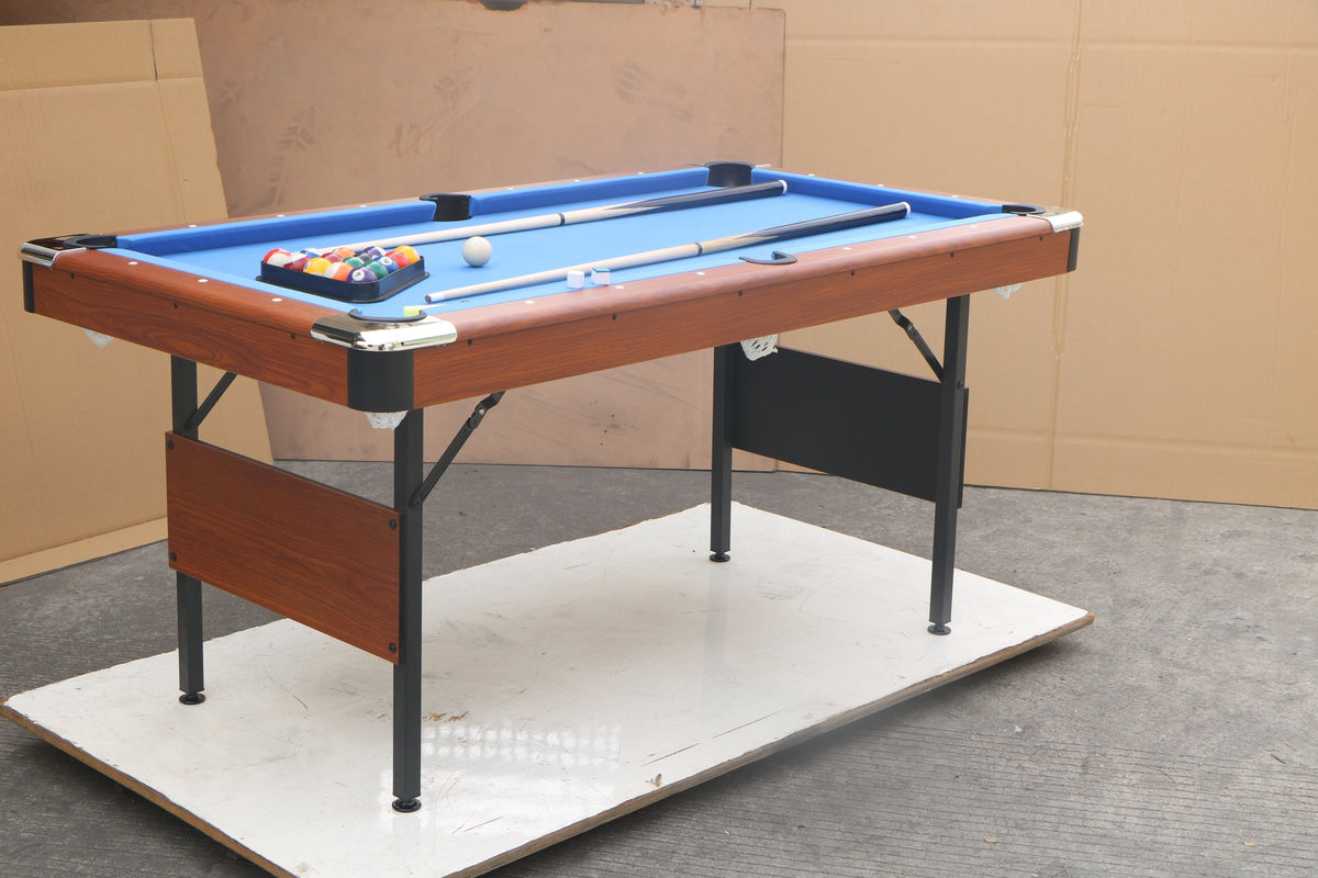 Tabletop Gaming Table – Wooden – Foldable Pool – 63-inch foldable rectangular wooden billiard table