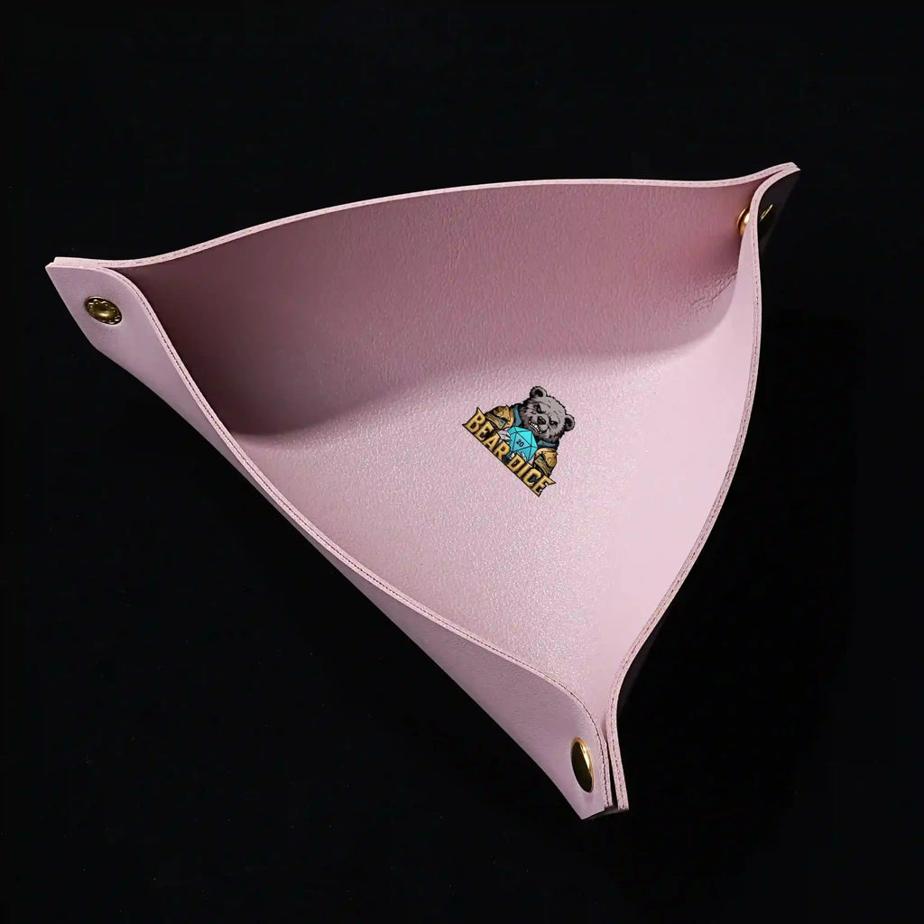 Triangle Folding Dice Tray – Leather – Folding Design – Triangle Folding Dice Tray Portable Leather Table Game Dice
