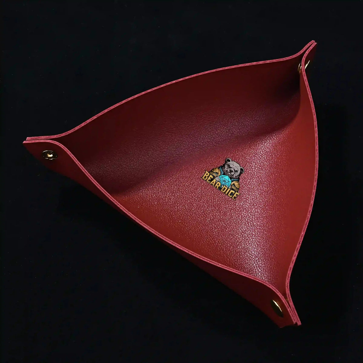 Triangle Folding Dice Tray – Leather – Folding Design – Triangle Folding Dice Tray Portable Leather Table Game Dice