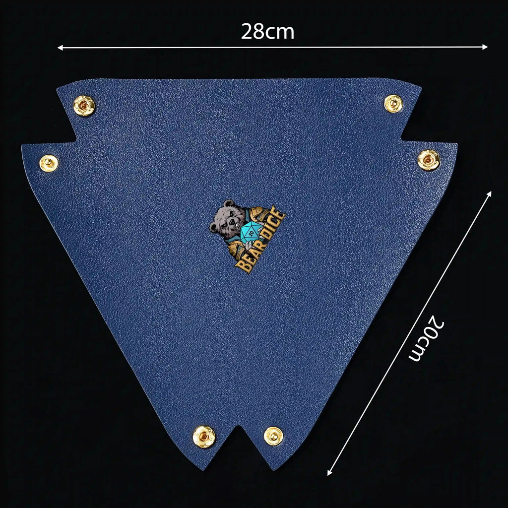 Triangle Folding Dice Tray – Leather – Folding Design – Triangle Folding Dice Tray Portable Leather Table Game Dice