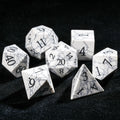 Turquoise Howlite Natural Stone RPG Dice Set