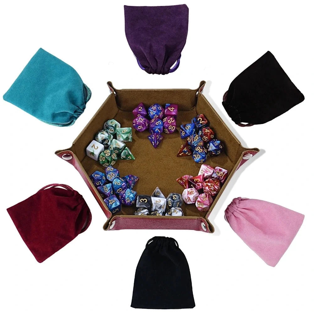 Two Color Dice Tray – Resin – Acrylic two - color mix and match dnd dice set + dice tray