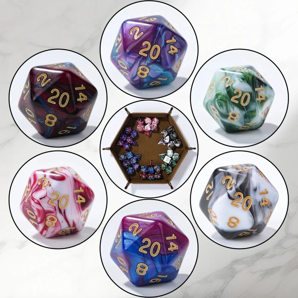 Two Color Dice Tray – Resin – Acrylic two - color mix and match dnd dice set + dice tray