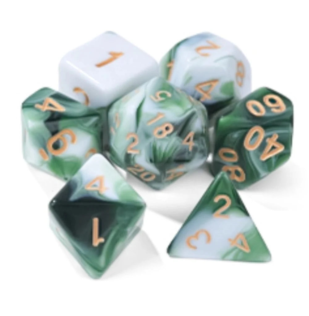 Two Color Dice Tray – Resin – Acrylic two - color mix and match dnd dice set + dice tray