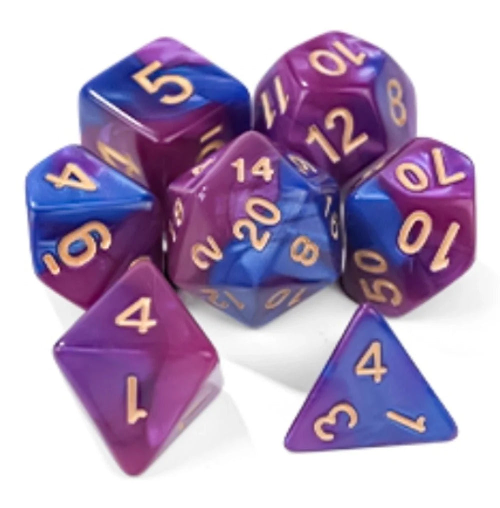 Two Color Dice Tray – Resin – Acrylic two - color mix and match dnd dice set + dice tray