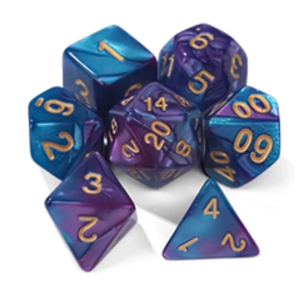 Two Color Dice Tray – Resin – Acrylic two - color mix and match dnd dice set + dice tray