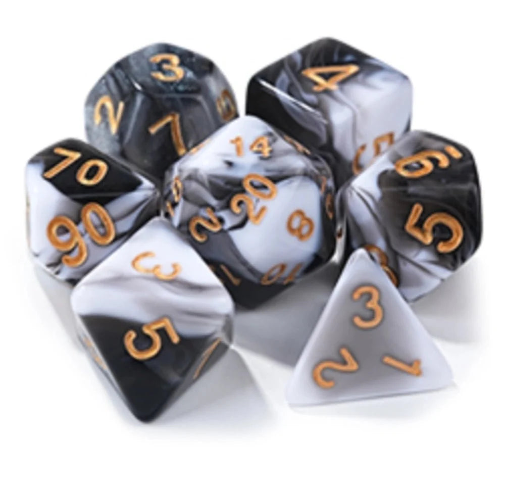 Two Color Dice Tray – Resin – Acrylic two - color mix and match dnd dice set + dice tray