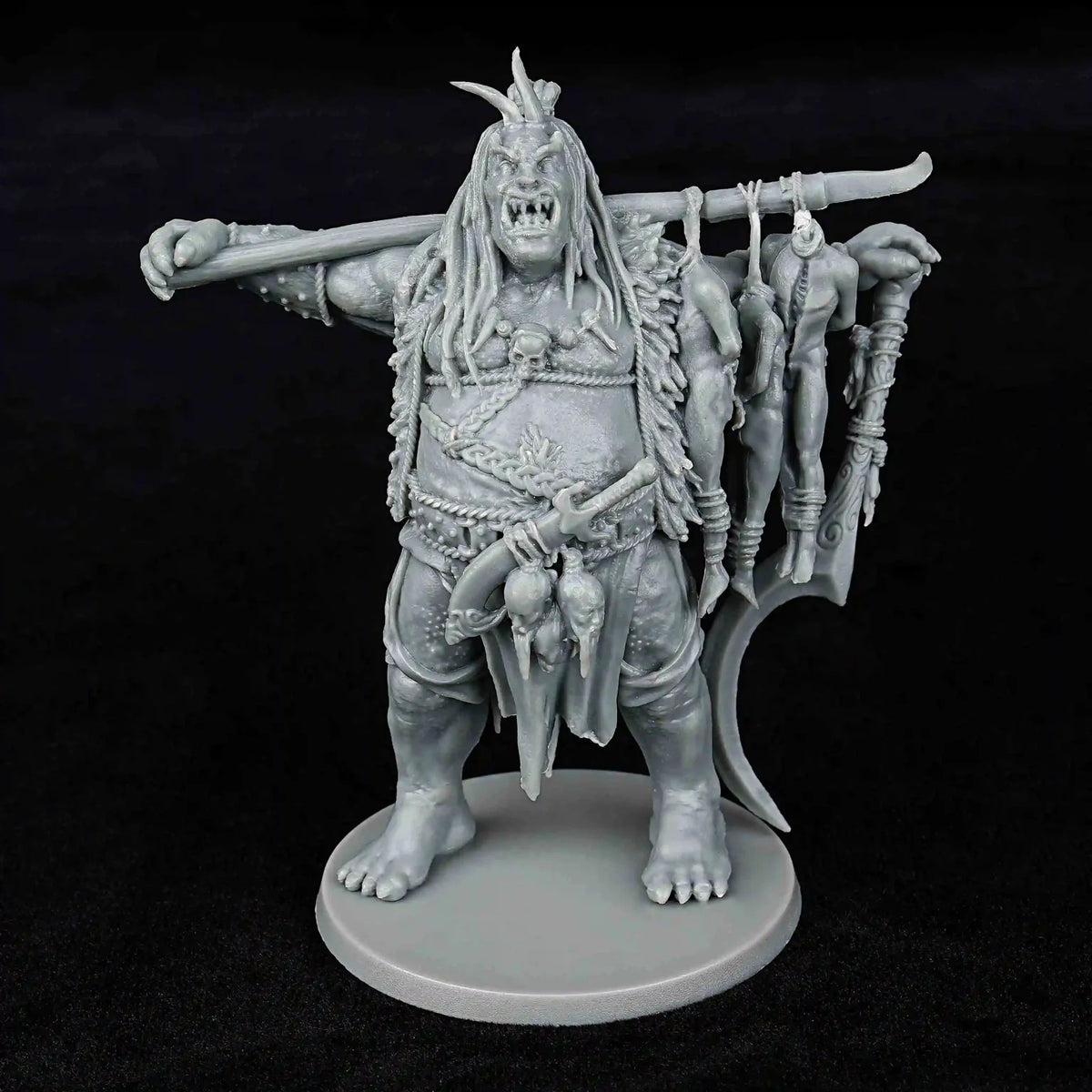 Undead Warrior RPG Miniature – 3D-Printed Tabletop Model – DND Butcher 3D Printed Role Playing Model