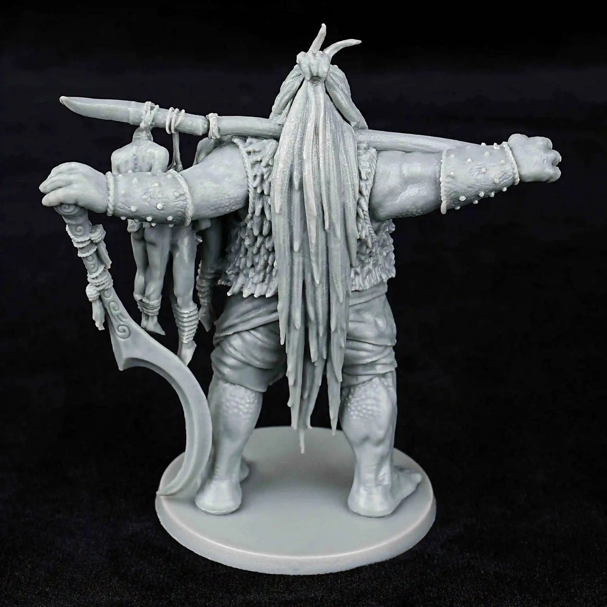 Undead Warrior RPG Miniature – 3D-Printed Tabletop Model – DND Butcher 3D Printed Role Playing Model