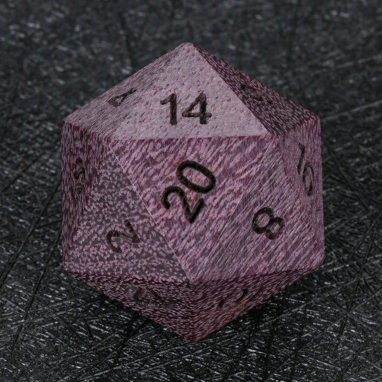 Violet Acrylic DND Dice Set – Violet Wood D&D D20 Dice