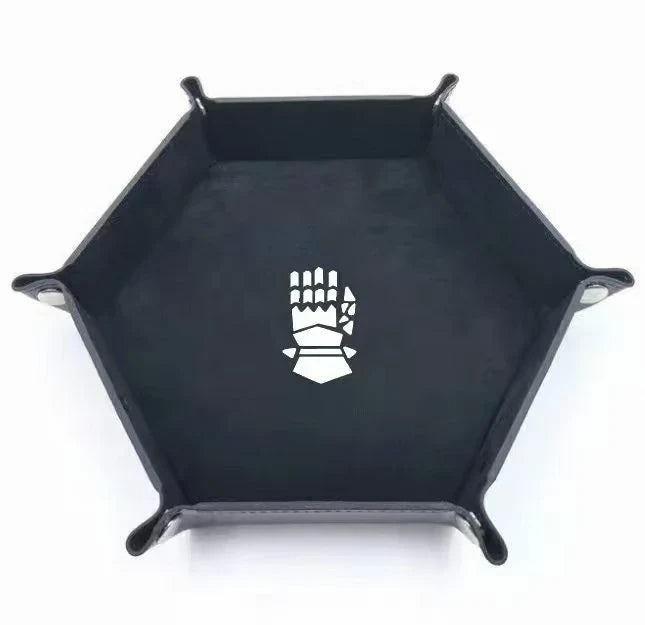 Warhammer 40K Dice Tray – Leather – Armored Fist – Warhammer 40K Space Marine Armored Fist Black Leather Dice Tray