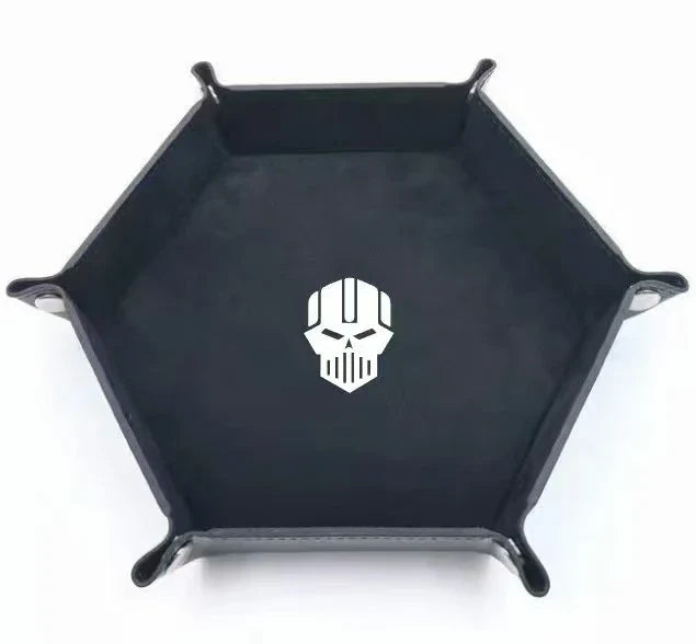Warhammer 40K Dice Tray – Leather – Iron Warriors – Warhammer 40K Chaos Iron Warriors Black Leather Dice Tray