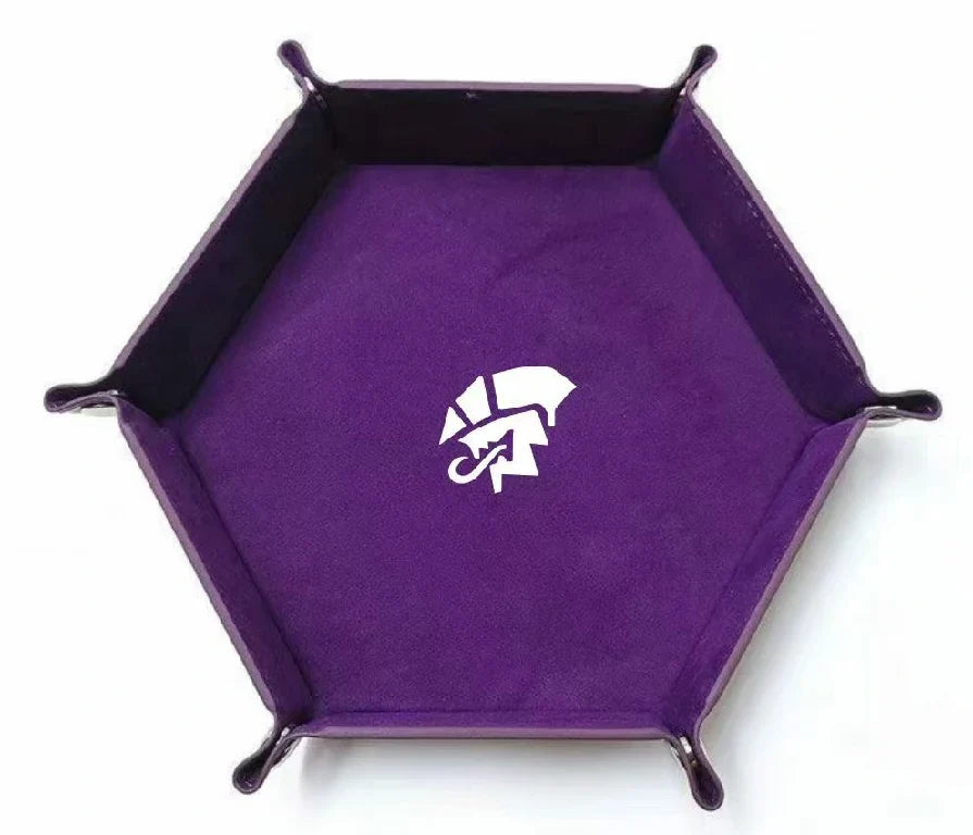 Warhammer 40K Dice Tray – Leather – Minotaurs Chapter – Warhammer 40K Minotaurs Chapter Purple Leather Dice Tray