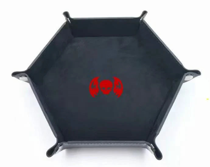 Warhammer 40K Dice Tray – Leather – Night Lords – Warhammer 40K Chaos Night Lords Black Leather Dice Tray