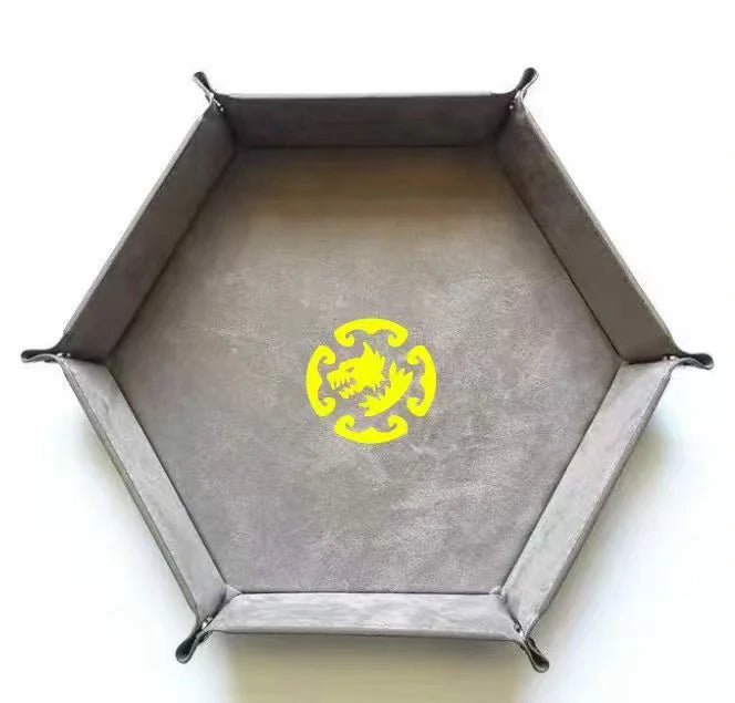 Warhammer 40K Dice Tray – Leather – Ork Grey – Warhammer 40K Ork Grey Leather Dice Tray
