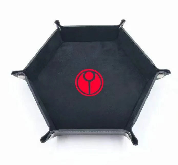 Warhammer 40K Dice Tray – Leather – Tau Empire – Warhammer 40K T'au Empire Black Leather Dice Tray