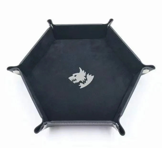 Warhammer 40K Dice Tray – Leather – Templars – Warhammer 40K Black Templars Black Leather Dice Tray