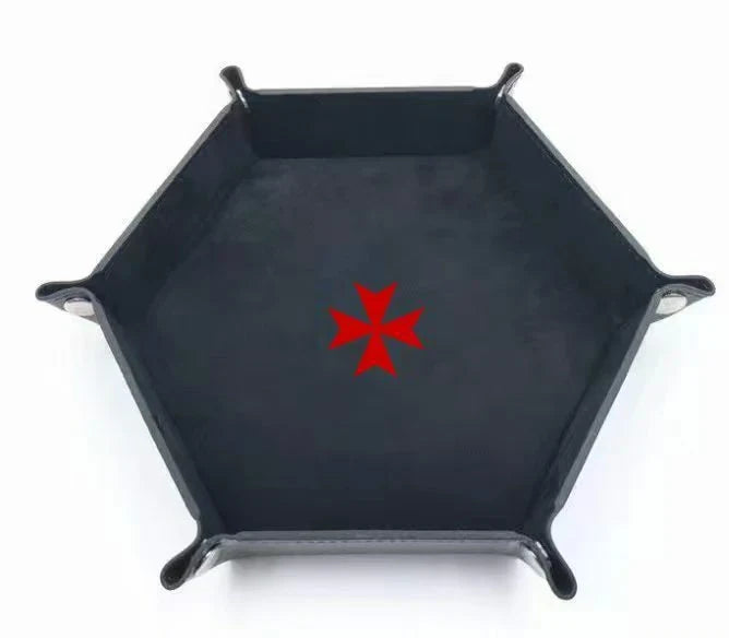Warhammer 40K Dice Tray – Leather – Templars Chapter – Warhammer 40K Black Templars Chapter Leather Dice Tray
