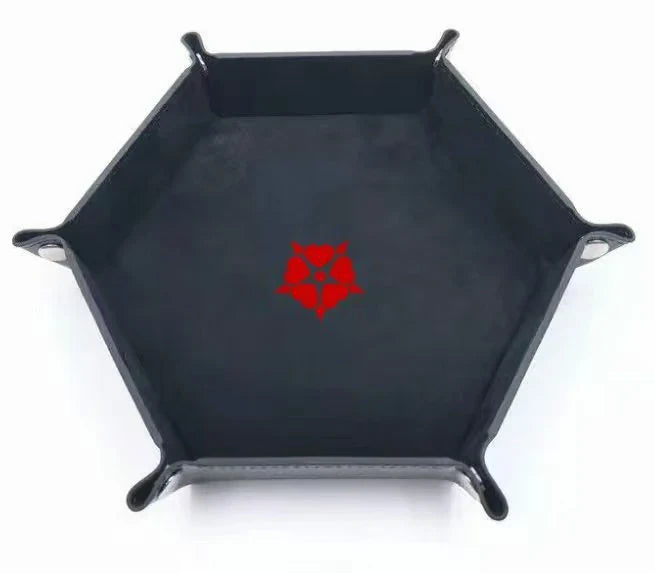 Warhammer Age Dice Tray – Leather – Warhammer Age of Sigmar Nighthaunt Black Leather Dice Tray
