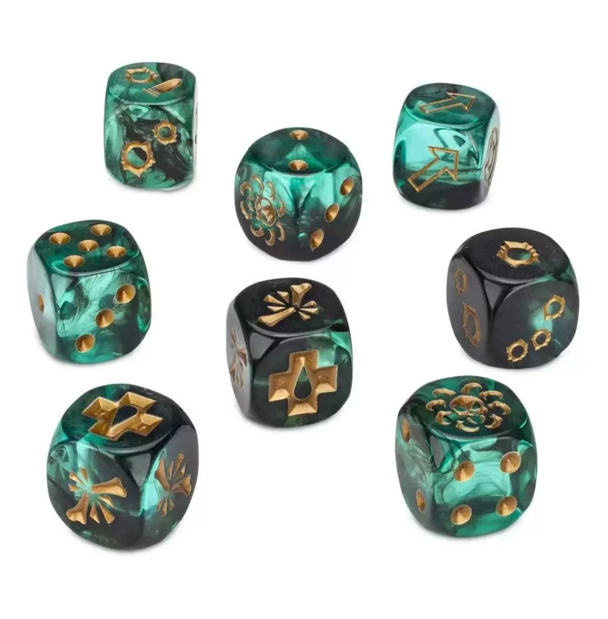 Warhammer Death Acrylic D6 Dice – Dice Warhammer AOS HH Warhammer Dice Deathguard Nurgle Follower Dice