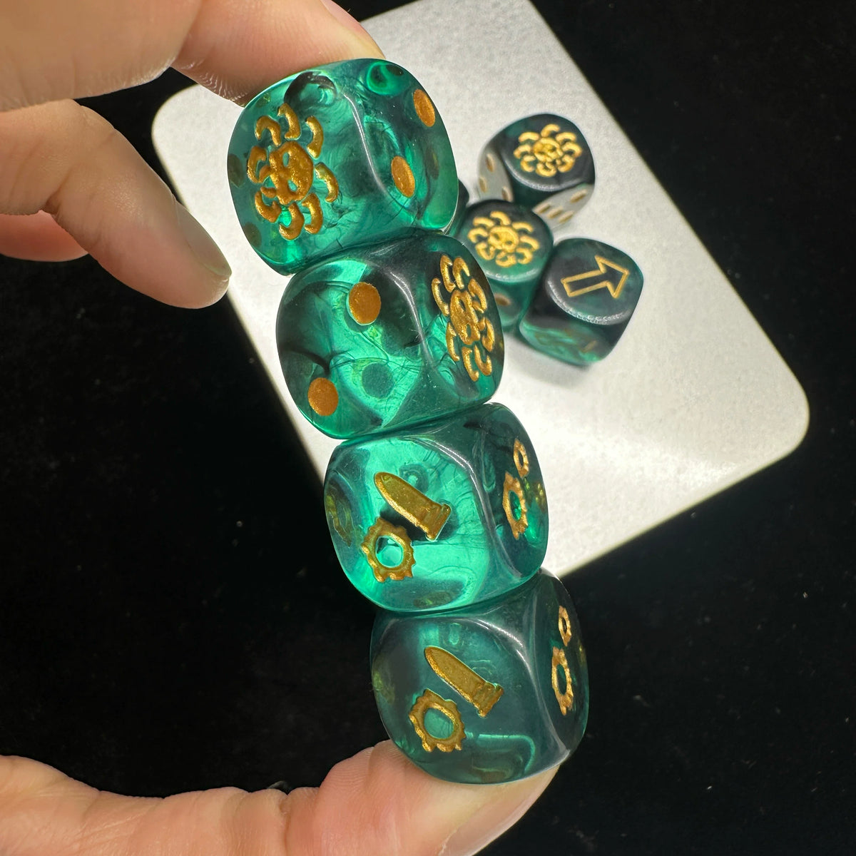 Warhammer Death Acrylic D6 Dice – Dice Warhammer AOS HH Warhammer Dice Deathguard Nurgle Follower Dice