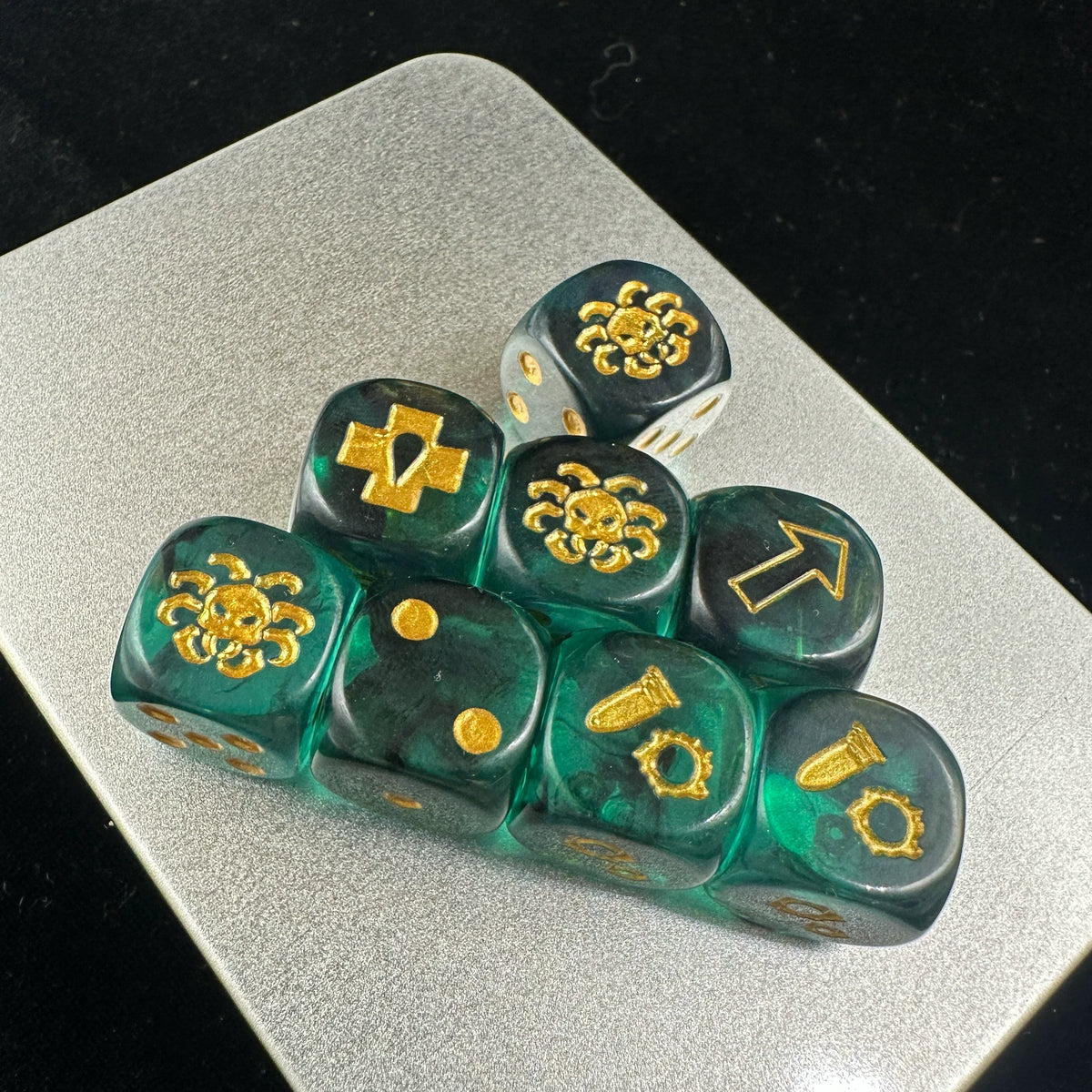 Warhammer Death Acrylic D6 Dice – Dice Warhammer AOS HH Warhammer Dice Deathguard Nurgle Follower Dice