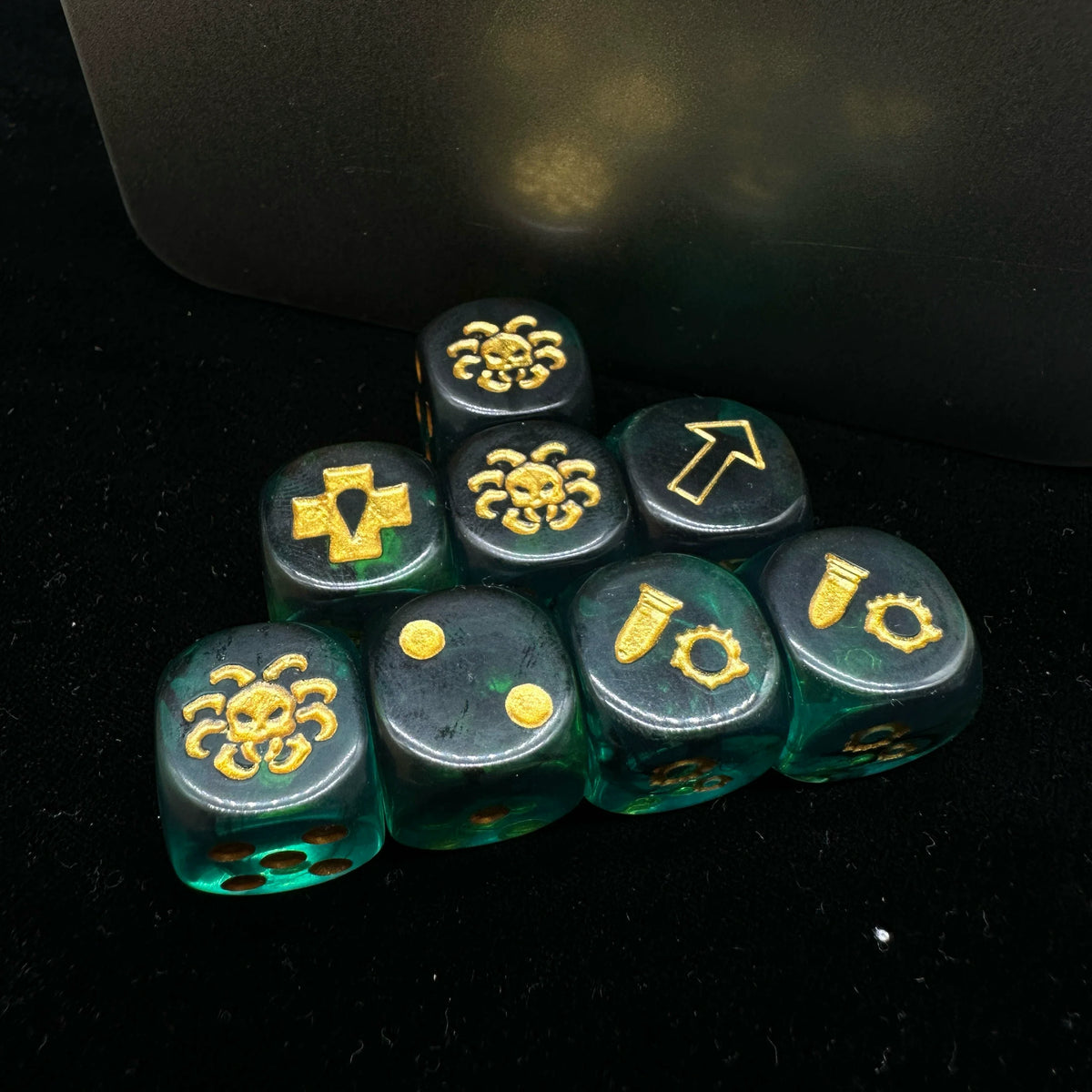 Warhammer Death Acrylic D6 Dice – Dice Warhammer AOS HH Warhammer Dice Deathguard Nurgle Follower Dice