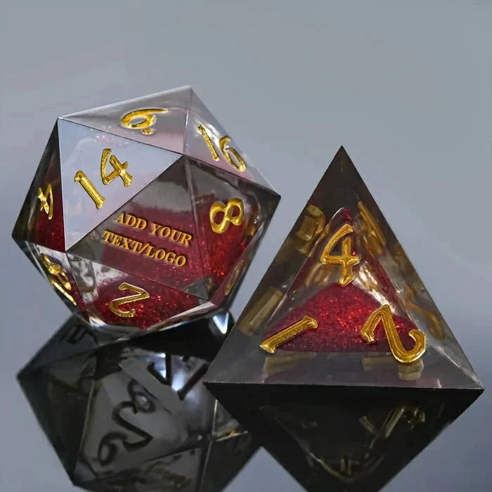 Wedding Liquid Core Dice Set – Customizable liquid-core wedding dice set, a personalized wedding dice gift. Customize