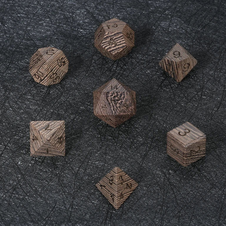 Wenge Acrylic DND Dice Set – Wenge DND Dice Set