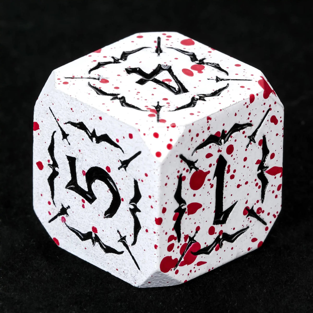 Eagle Metal DND Dice Set – White Metallic Eagle and Sword DND D6 Dice