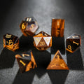 Wild Tribe Natural Stone DND Dice Set – Wild natural tiger eye stone DND dice set