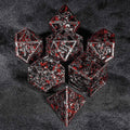 Wizard Metal DND Dice Set – Mystic Wizard - Dark Skeleton Hand Metal DND Dice Set