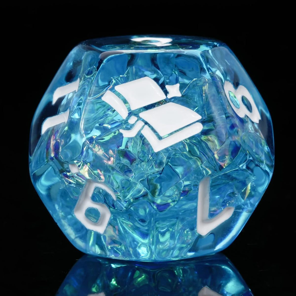 Wizard Resin DND Dice Set – Kickstarter Dice – Blue Mage Resin Dice Set