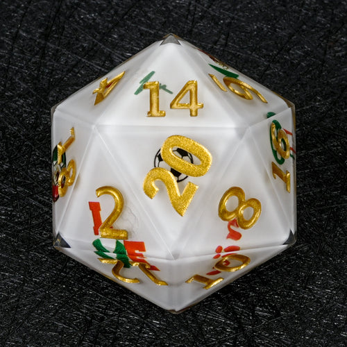 World Cup Resin D20 Dice – Soccer Large – alternate product view