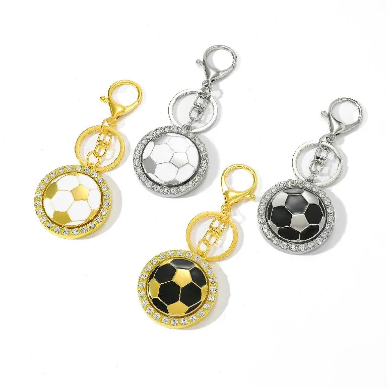 World Cup Rotatable World Soccer Keychain – alternate product view