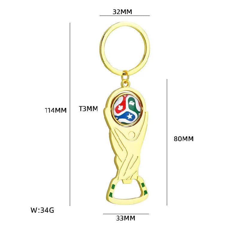 World Cup Soccer Keychain – Bottle Opener – alternate product view