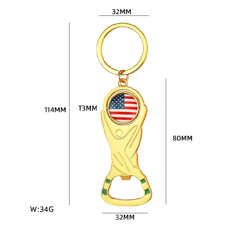 World Cup Soccer Keychain – Bottle Opener – alternate product view