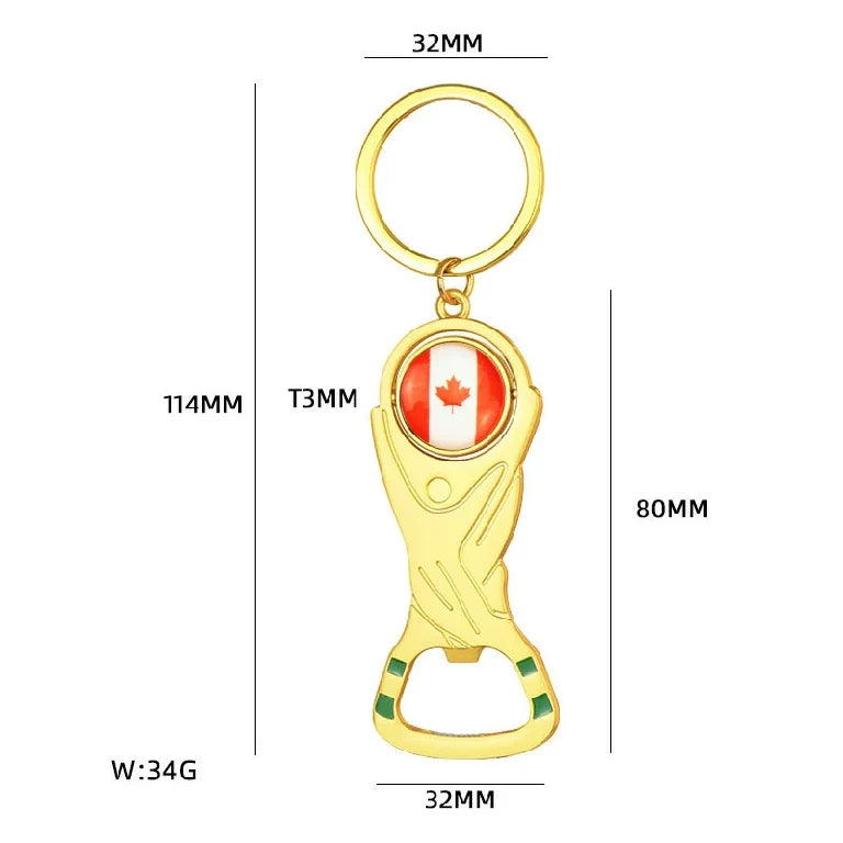 World Cup Soccer Keychain – Bottle Opener – alternate product view