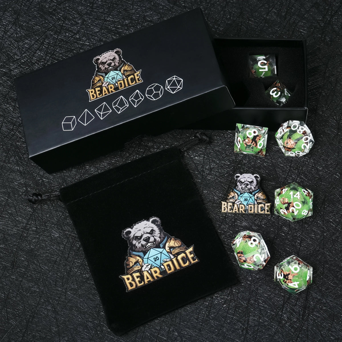 Yorkshire Terrier Liquid Core Dice Set – alternate product view