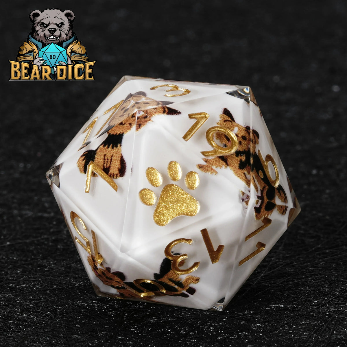 Yorkshire Terrier Resin D20 Dice