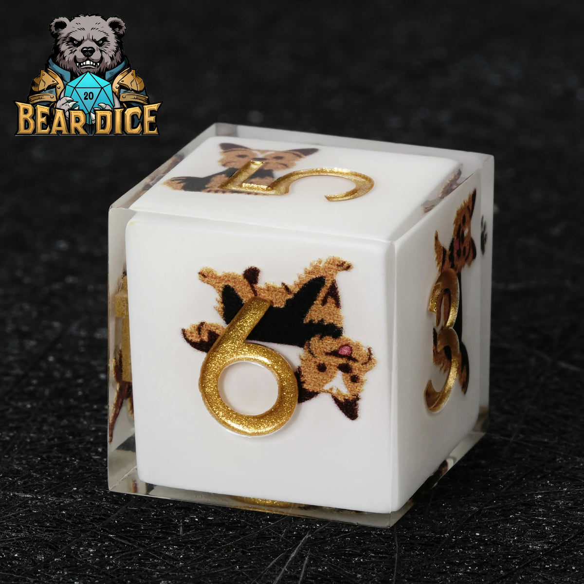Yorkshire Terrier Resin D6 Dice Set – alternate product view