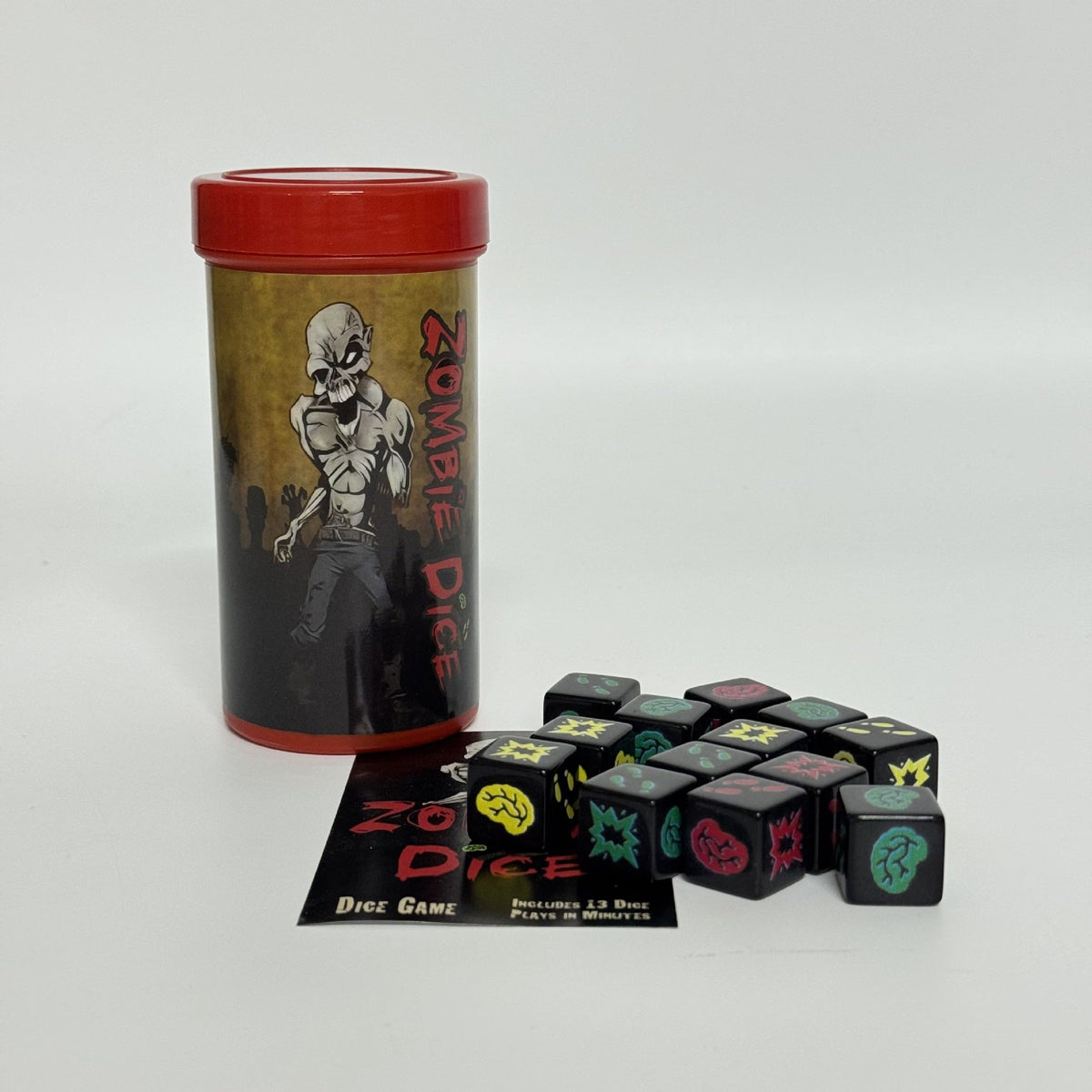 Zombie DND Dice Set – Zombie Dice Board Game Dice Set 13 dice with black background, simple and fun party game