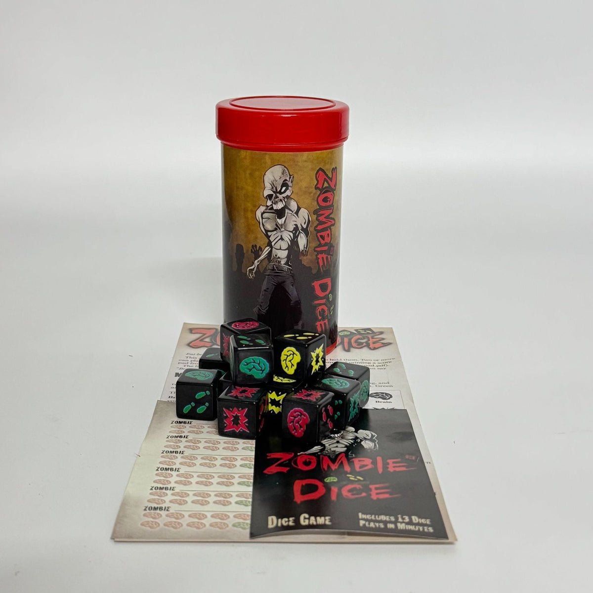 Zombie DND Dice Set – Zombie Dice Board Game Dice Set 13 dice with black background, simple and fun party game
